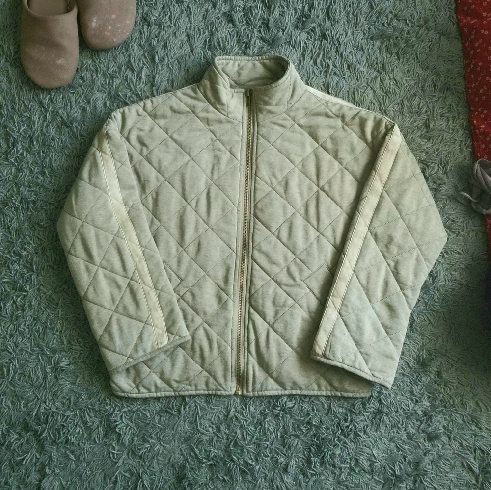 427. quilted jersey bomber jacket